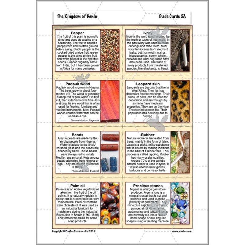 PlanBee The Kingdom of Benin KS2 History Lesson Pack by PlanBee