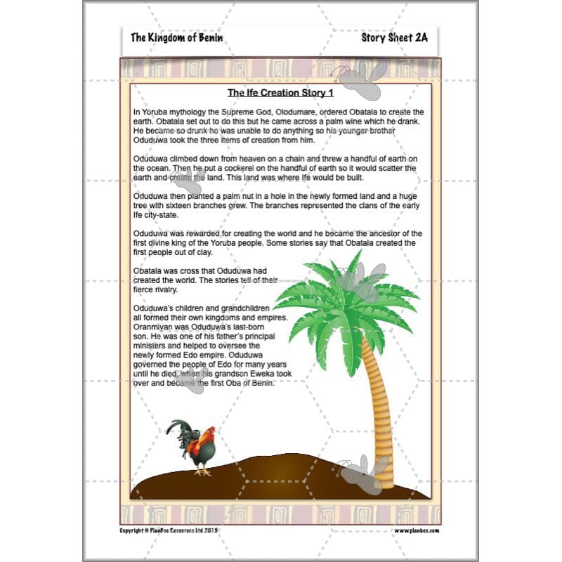 PlanBee The Kingdom of Benin KS2 History Lesson Pack by PlanBee
