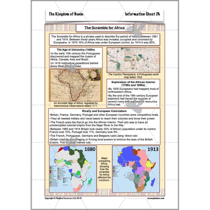 PlanBee The Kingdom of Benin KS2 History Lesson Pack by PlanBee