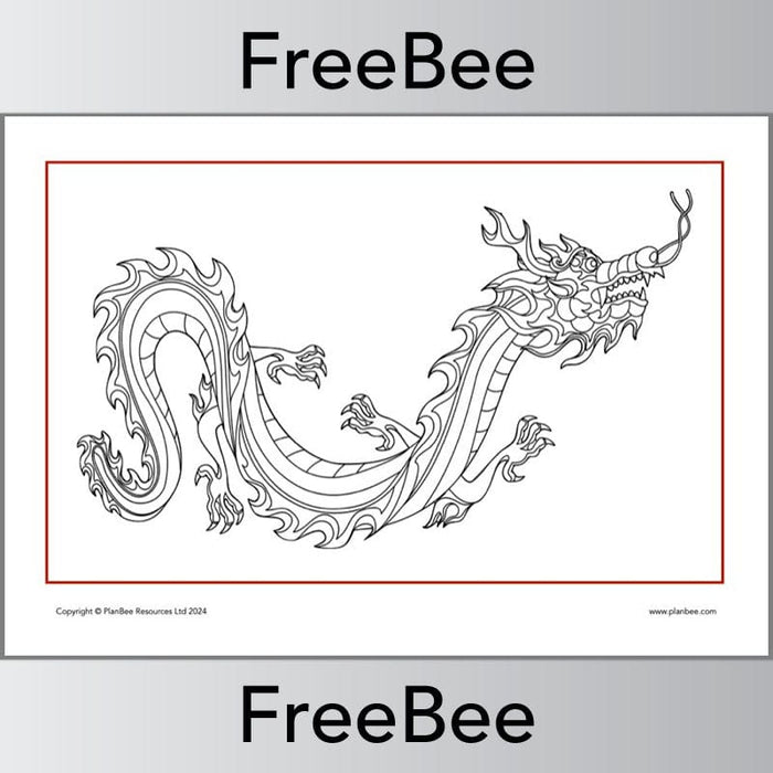 PlanBee FREE Lunar New Year Colouring Pages by PlanBee