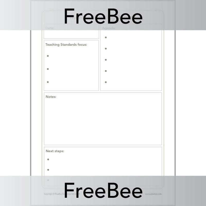 FREE PDF Mentor Meeting Record by PlanBee