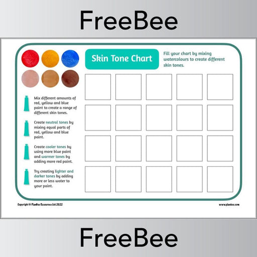 PlanBee FREE Skin Tone Chart Maker by PlanBee