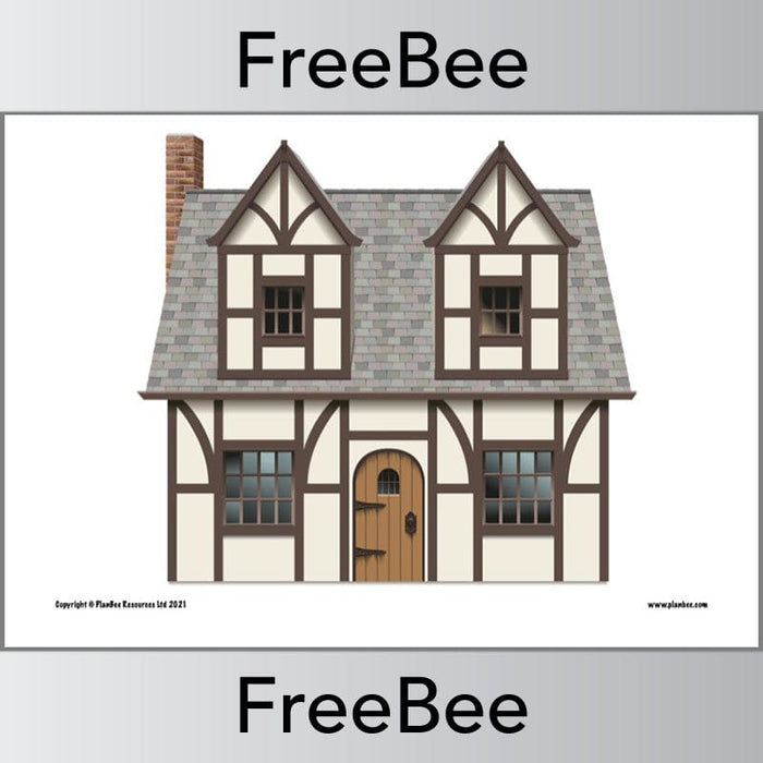 PlanBee FREE Tudor House Outline by PlanBee