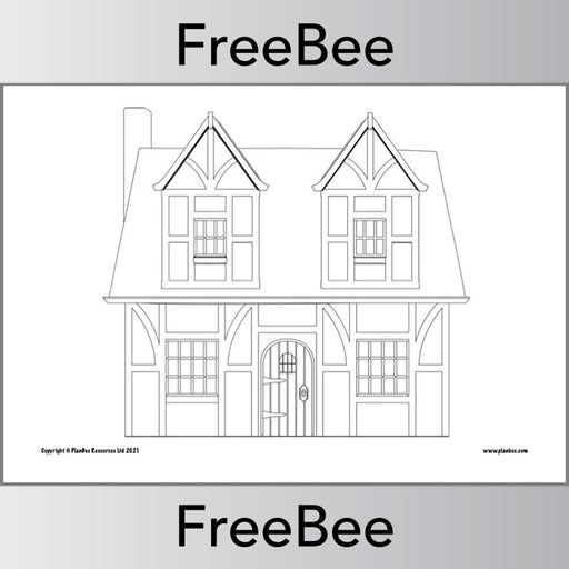 FREE Tudor House Outline by PlanBee