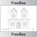 PlanBee FREE Tudor House Outline by PlanBee