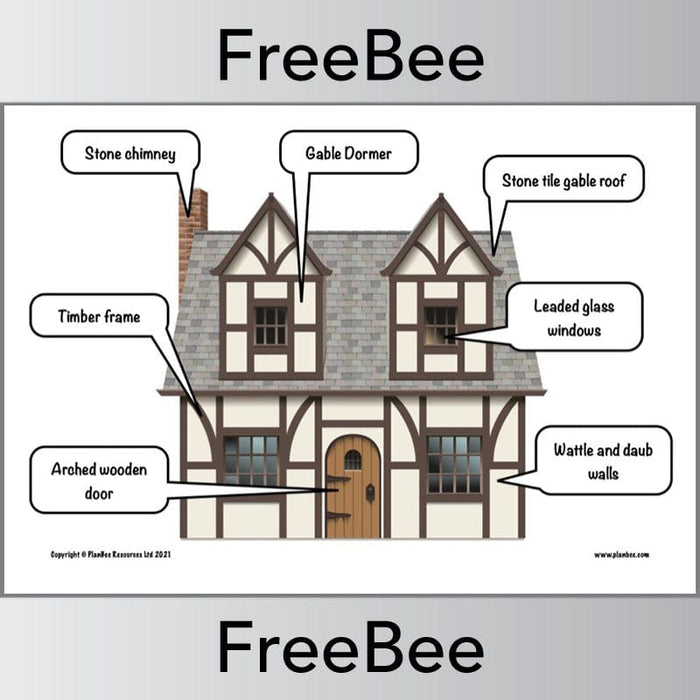 PlanBee FREE Tudor House Outline by PlanBee