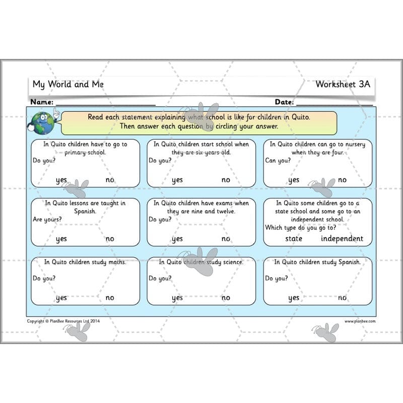 PlanBee My World and Me: Primary Geography Plans for KS1 Year 1 & Year 2