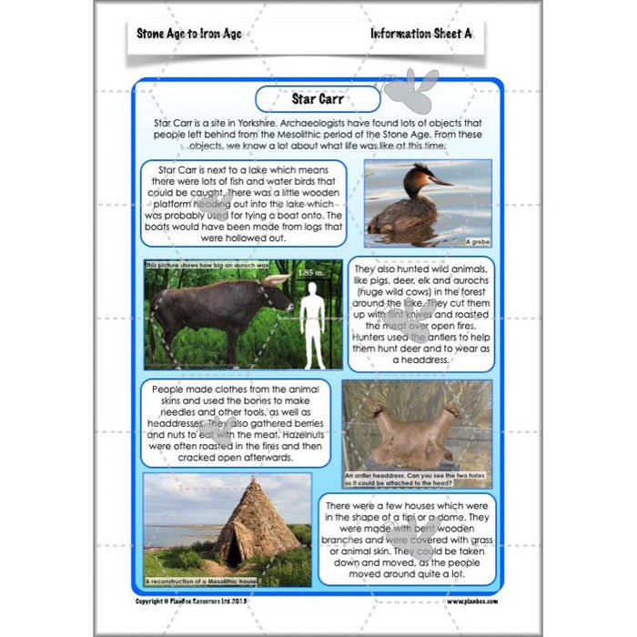 PlanBee Prehistoric World Topic Stone Age to Iron Age KS2 | PlanBee