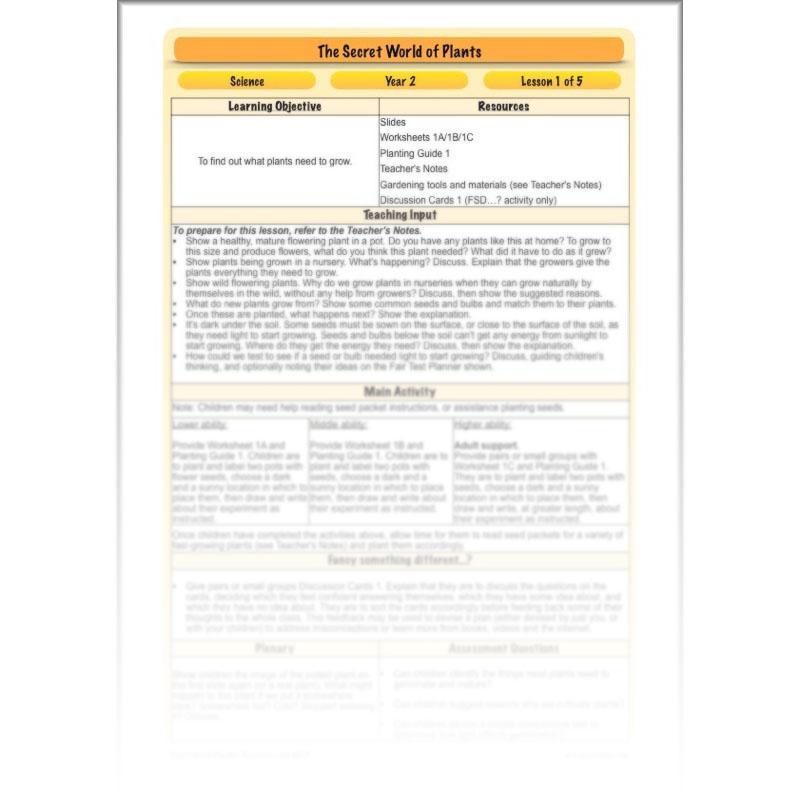 PlanBee Secret World of Plants - KS1 Science Scheme of Work: Year 2
