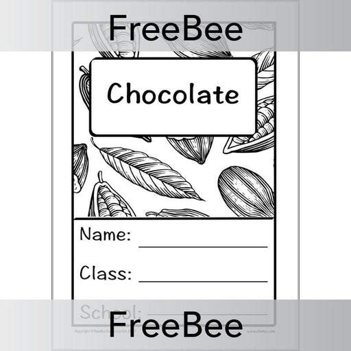 Free Chocolate Topic Book Cover by PlanBee