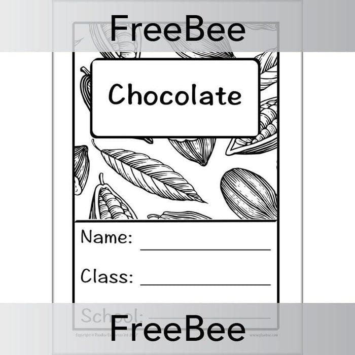 Free Chocolate Topic Book Cover by PlanBee