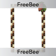 Free blank Chocolate Page Border and Writing Frame by PlanBee