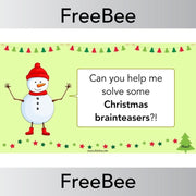 Free KS1 and KS2 Christmas Quiz Brain Teasers by PlanBee