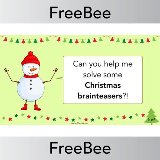 Free KS1 and KS2 Christmas Quiz Brain Teasers by PlanBee