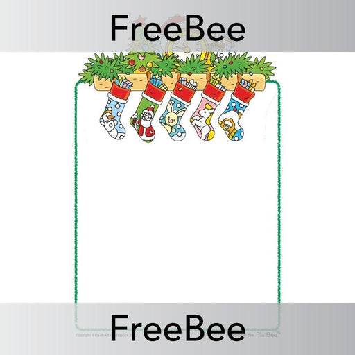 Christmas Stockings Blank Christmas Writing Frames by PlanBee