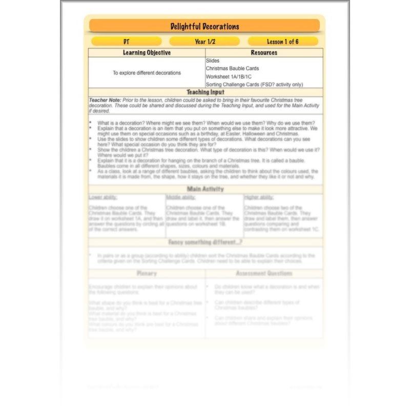 PlanBee Delightful Decorations KS1 DT Lessons by PlanBee