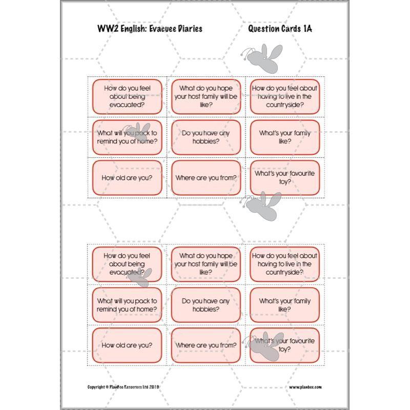 PlanBee World War 2 Evacuee Diary Entries Lesson Plans by PlanBee