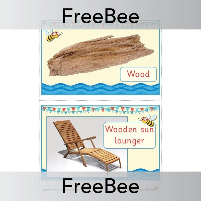 PlanBee FREE Seaside Materials Display  | PlanBee FreeBees