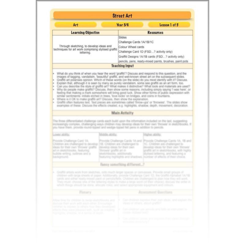 PlanBee Graffiti Art KS2 Planning | Street Art Lessons by PlanBee