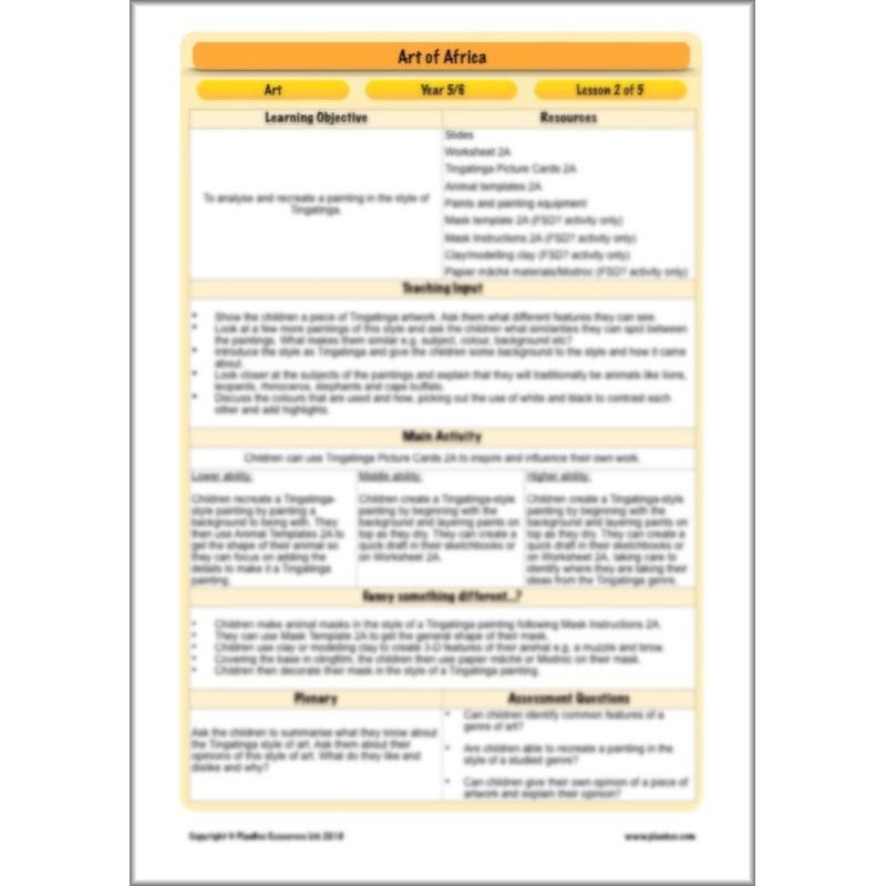 PlanBee African Art KS2 | Art of Africa Lesson by PlanBee