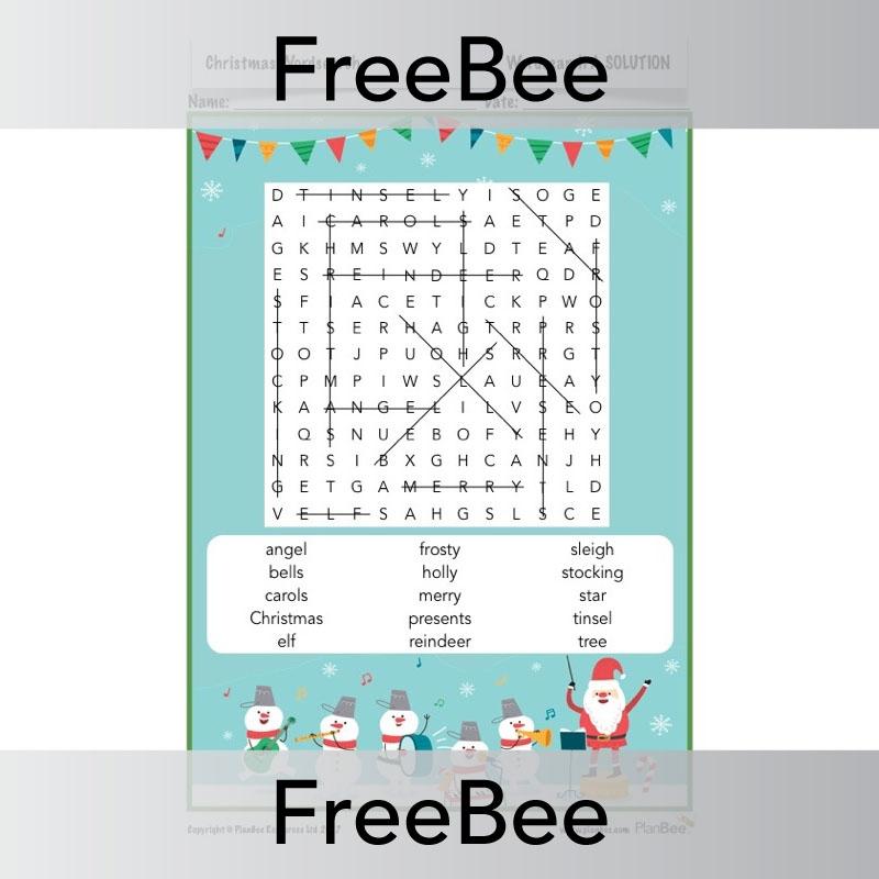 Free Christmas word searches with answersfor KS1/KS2 children | PlanBee