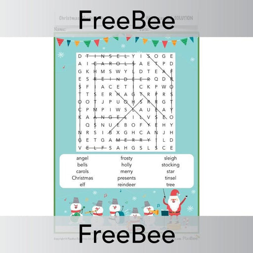 Free Christmas word searches with answersfor KS1/KS2 children | PlanBee