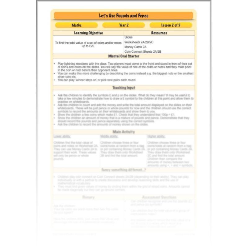 PlanBee Let's Use Pounds and Pence - KS1 Year 2 Maths - Measurement