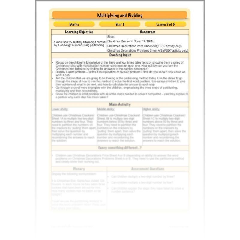 PlanBee Multiplying and Dividing: Complete Year 3 Maths scheme of work