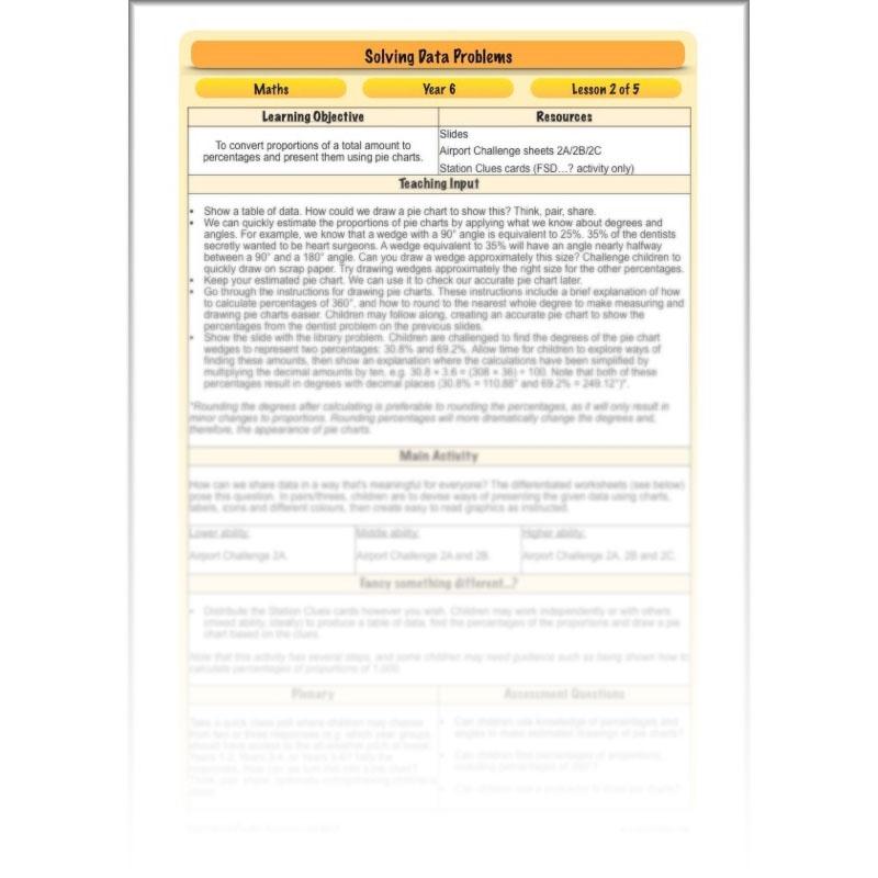 PlanBee Solving Data Problems Year 6 Statistics by PlanBee