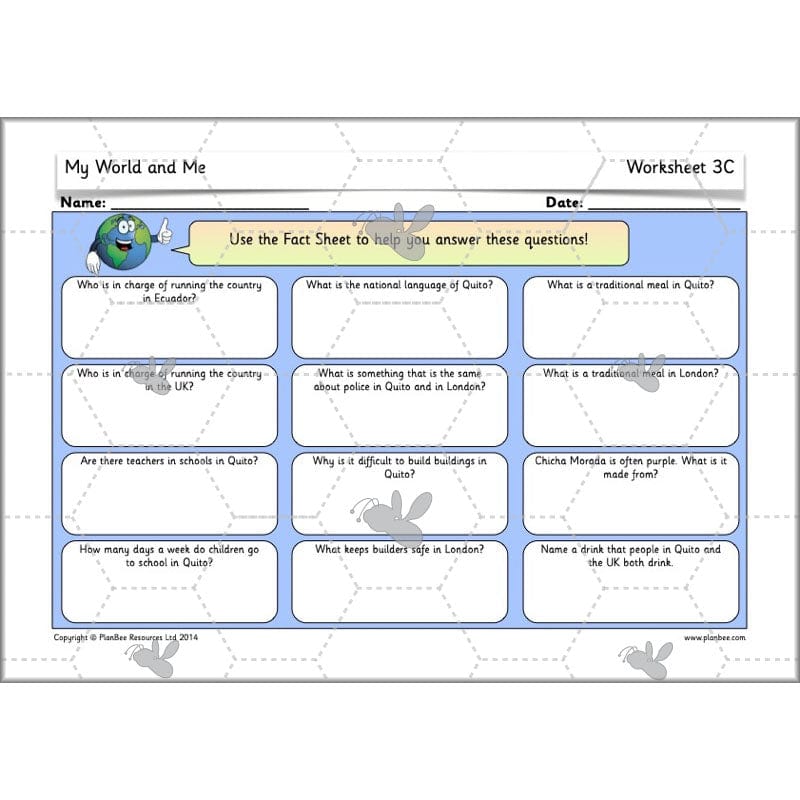 PlanBee My World and Me: Primary Geography Plans for KS1 Year 1 & Year 2