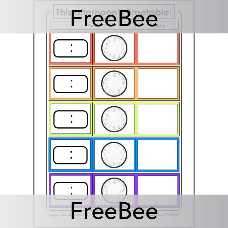 PlanBee Blank TimeTable Template | Free KS2 Classroom Resources | PlanBee