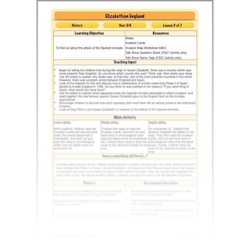 PlanBee What was life like in Elizabethan England? PlanBee KS2 History