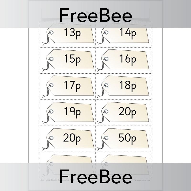 PlanBee Price Labels | Free KS1 Maths printable resource