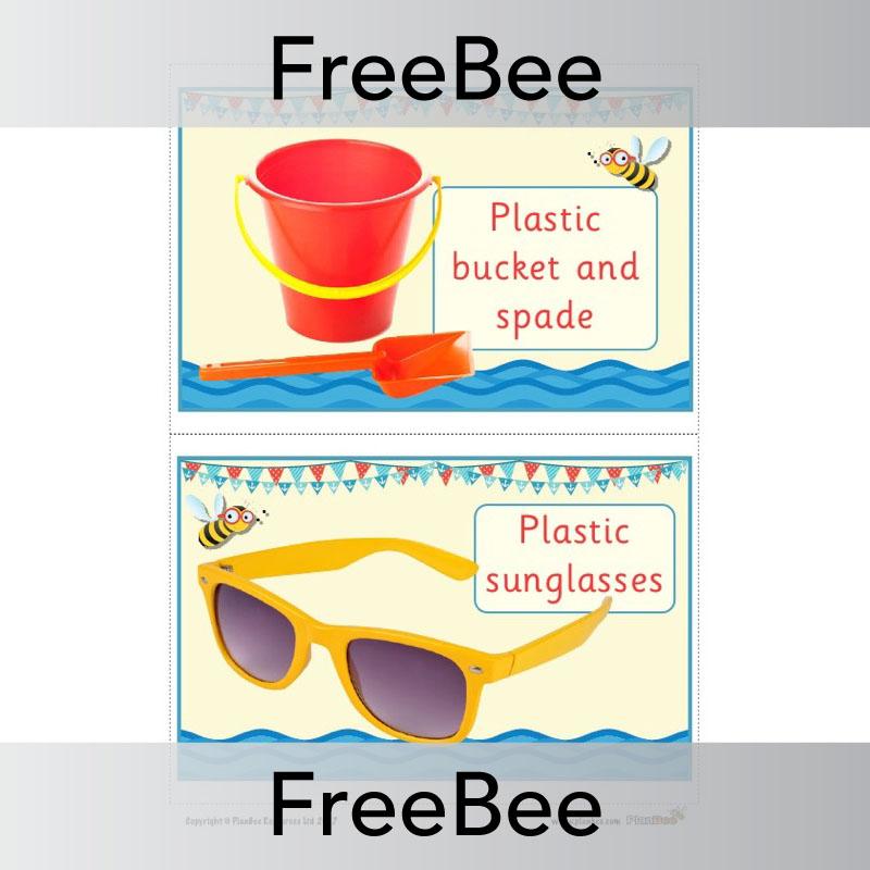 PlanBee FREE Seaside Materials Display  | PlanBee FreeBees