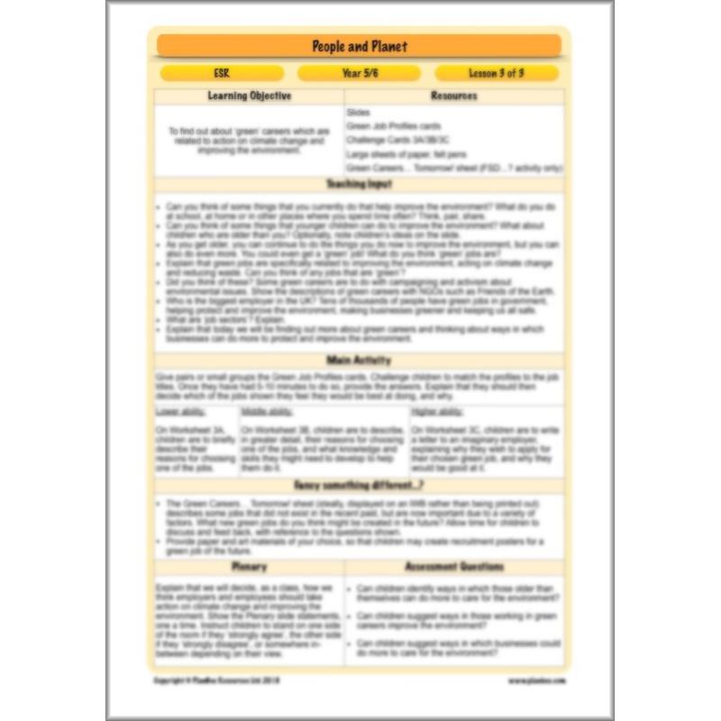 PlanBee People and Planet Climate Change KS2 | PlanBee
