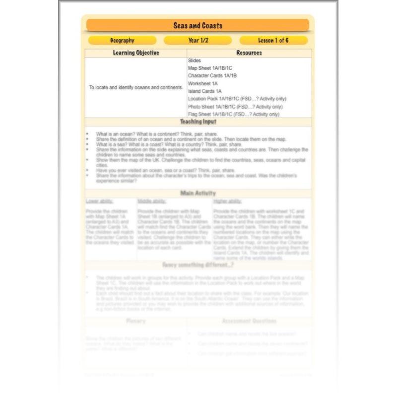 PlanBee At The Seaside KS1 Geography Lessons by PlanBee