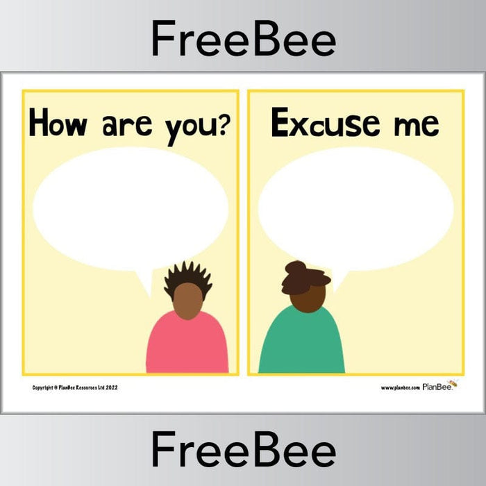 PlanBee Free Language Posters - Common Phrases