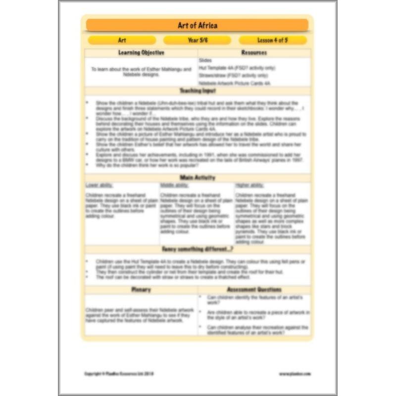 PlanBee African Art KS2 | Art of Africa Lesson by PlanBee