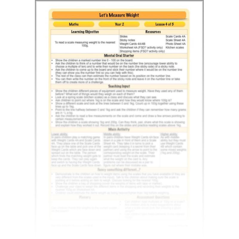 PlanBee Let's Measure Weight - KS1 - Year 2 Maths - Measurement