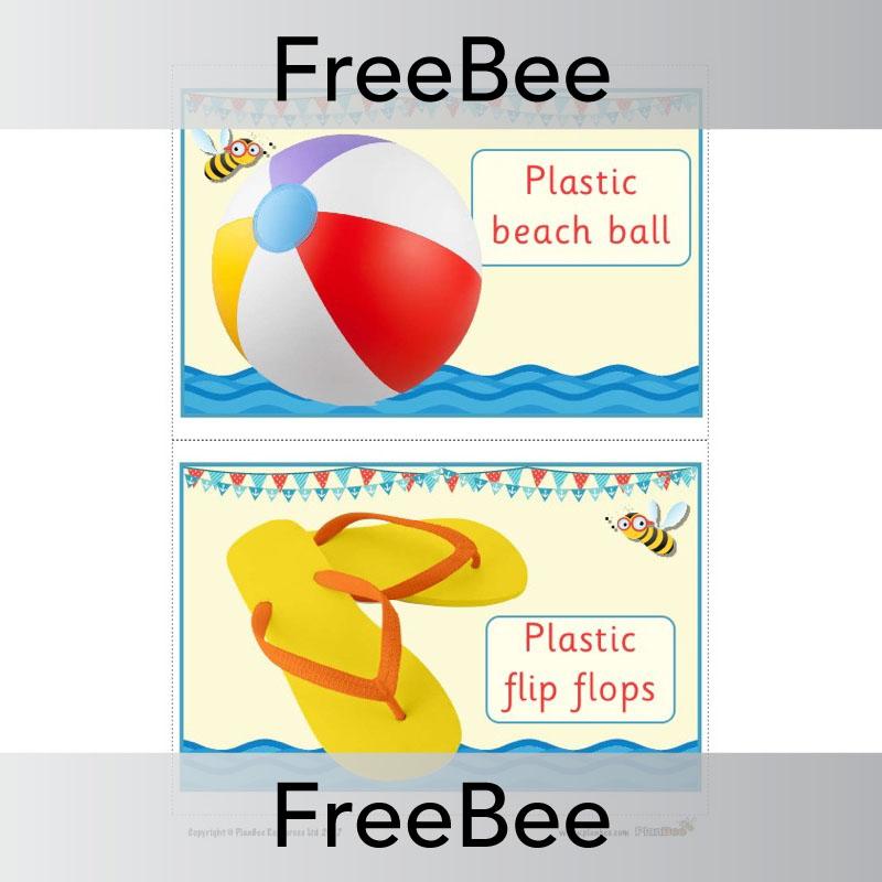 PlanBee FREE Seaside Materials Display  | PlanBee FreeBees