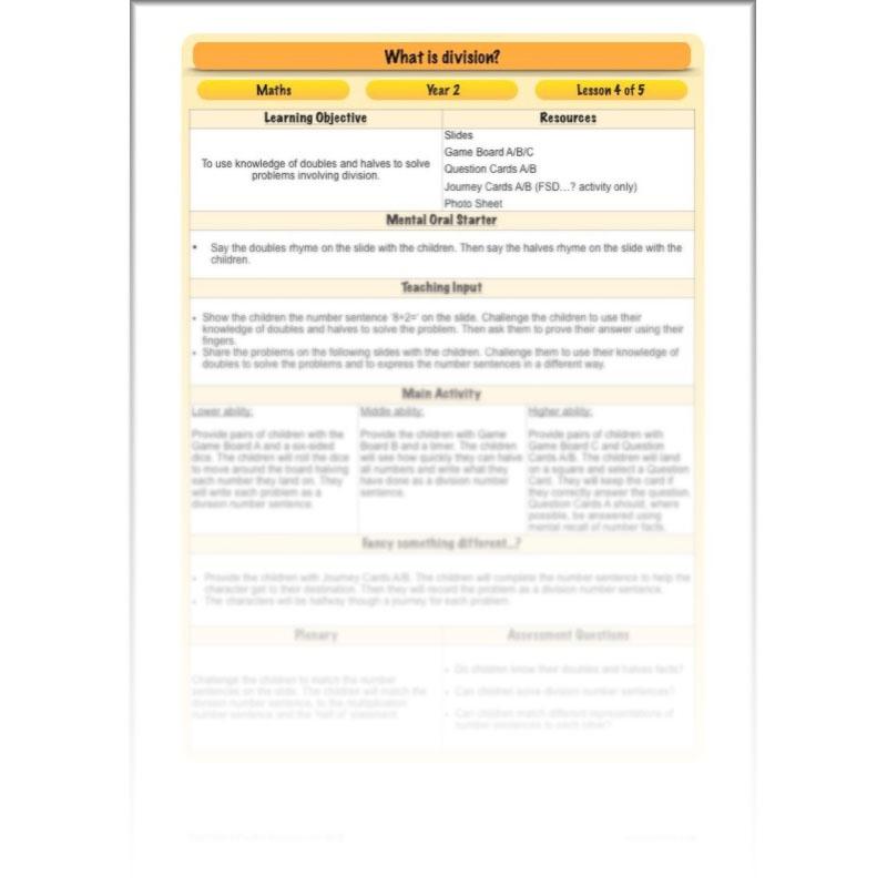 PlanBee What is Division? Year 2 Maths planning | KS1 Division