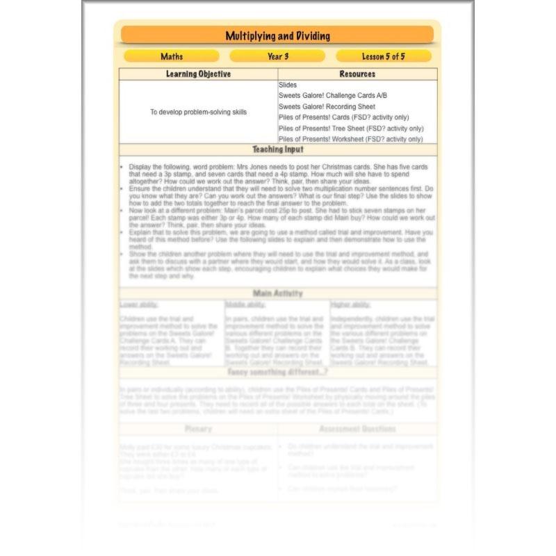 PlanBee Multiplying and Dividing: Complete Year 3 Maths scheme of work
