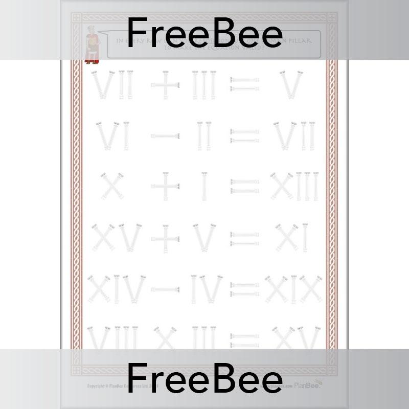 Free Roman Numerals Equations | PlanBee Printables