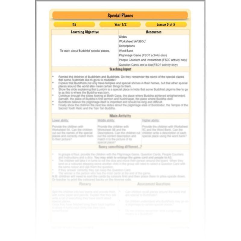 PlanBee Places of Worship & Pilgrimages: KS1 RE Lesson Plans | Year 1 & Year 2