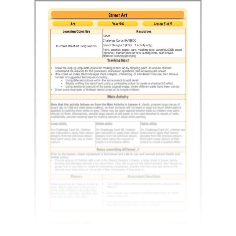 PlanBee Graffiti Art KS2 Planning | Street Art Lessons by PlanBee