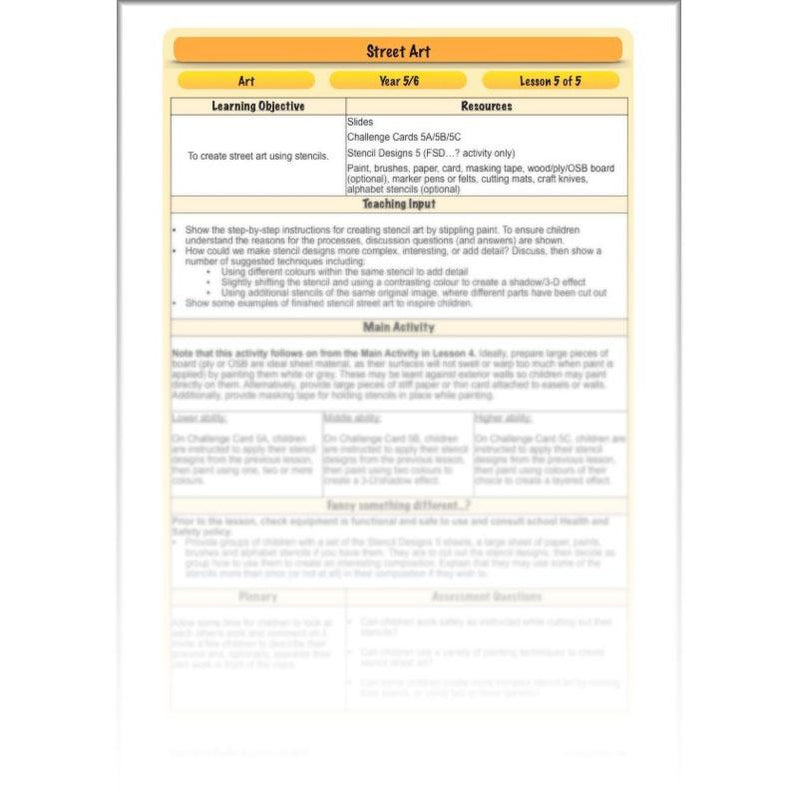 Graffiti Art KS2 Planning Street Art Lessons by PlanBee