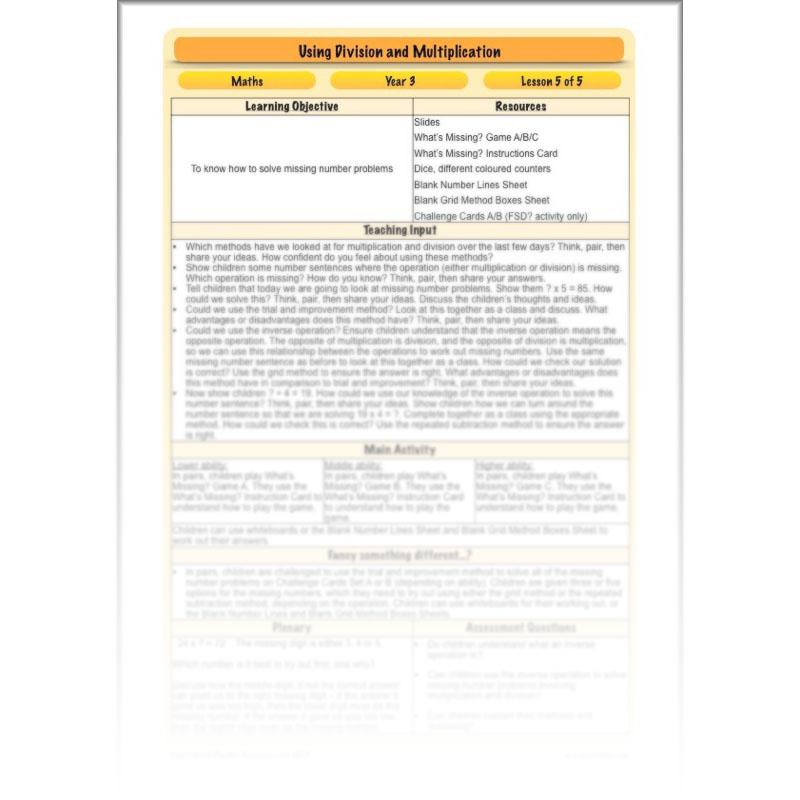 PlanBee Multiplying by Multiples of 10 and 100 - Year 3 Primary Maths Lesson