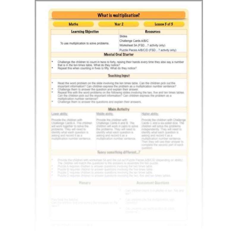 PlanBee What is Multiplication? Year 2 Maths Lessons from PlanBee