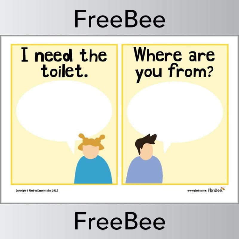 PlanBee Free Language Posters - Common Phrases