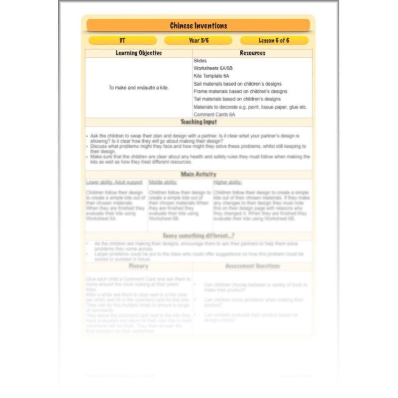 PlanBee Chinese Inventions - KS2 Design & Technology Lesson | PlanBee DT